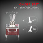 1PC 12V DC 30A 2 Pin SPST Toggle Switch Latching/Momentary On Off for Auto Car Marine Boat - Automotive Electrical Accessory
