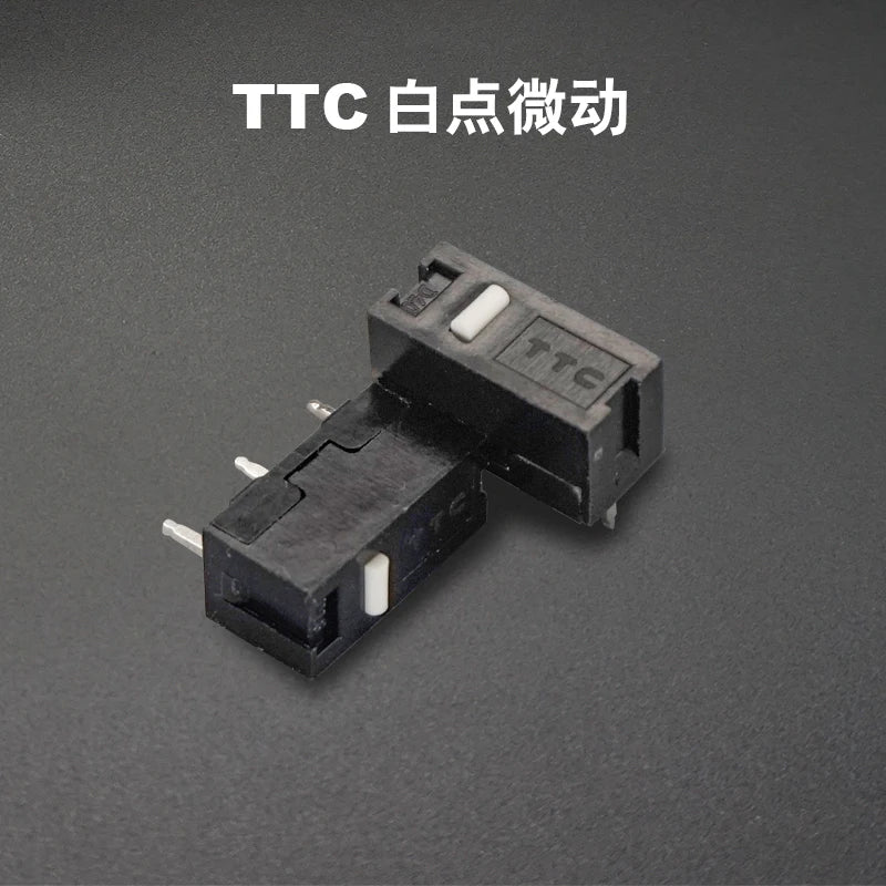 2pcs TTC Dustproof gold mouse micro switch 30 millions click lifetime Silver contact white dot Button Compatible D2FC-F-7N