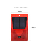 New Solar Infrared Motion Sensor Detector Waterproof 129dB Loud Remote Control Siren Security Alarm System For Home Yard Outdoor