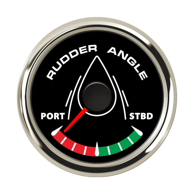 52mm 0-190ohm Waterproof Boat Marine Rudder Angle Indicator With Rudder Angle Sensor 7 color Backlight for Car Truck 12V/24V