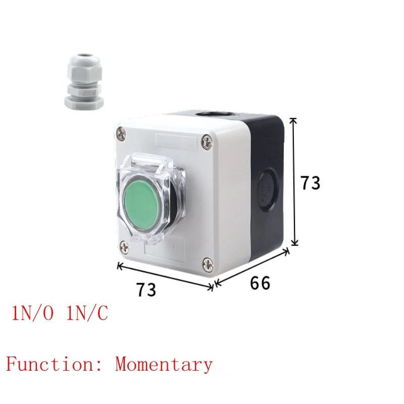 start and stop self-reset Momentary Waterproof button box switch emergency stop industrial control box