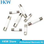 10pcs/lot 5*20mm 6*30mm Fast Blow Tube Fuses 250V 0.5A 1A 2A 3A 4A 5A 6A 6.3A 8A 10A 15A 20A 25A 30A AMP Fuse Ceramic Fusible