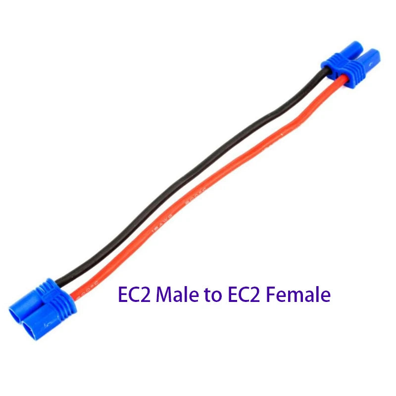 XT30 XT60 XT90 XT90S EC2 EC3 EC5 Tamiya MPX Deans JST Male to Female Extension Cable Wire 14awg 10/15cm for RC Battery Charger