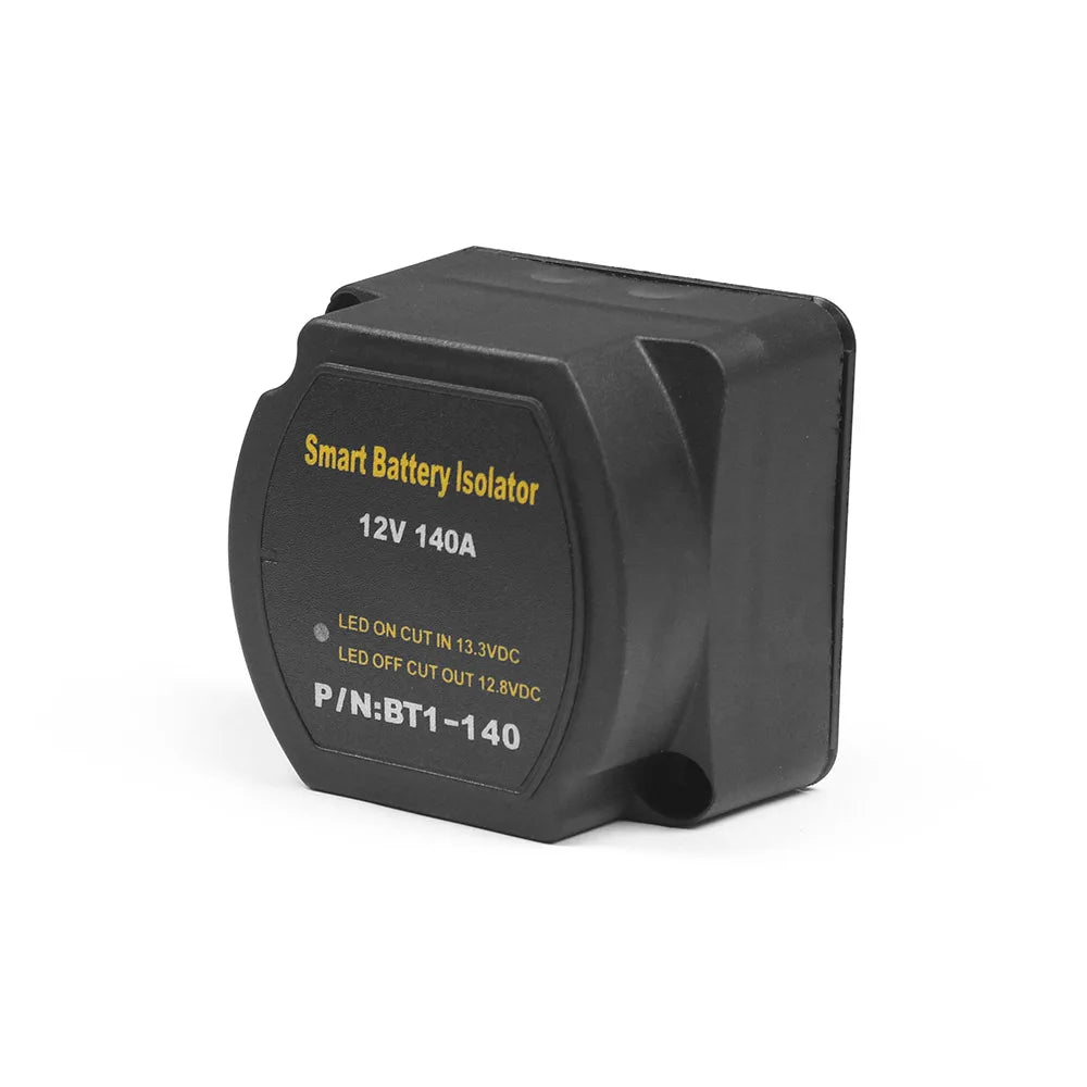 Dual Battery Smart Isolator 12V 140 Amp Voltage Sensitive Relay VSR Smart Switch for Car ATV UTV Boats RV's Camper Truck
