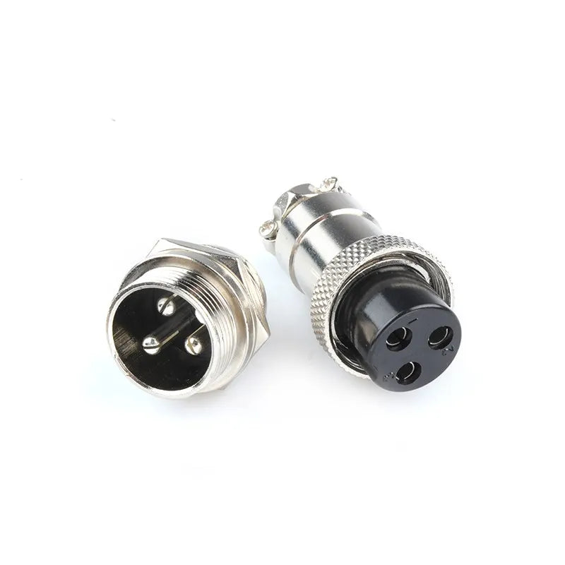 1set GX20 Aviation Connector Male Plug Female Socket Circular Connector 2/3/4/5/6 Pin Wire Panel Connector