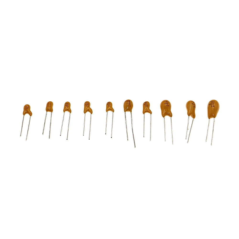 100Pcs 10Value 16V Tantalum Capacitor Assorted Kit Box Assorstment