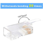 100Pcs CAT6 Connector Plugs RJ45 Network Cable Modular Pass Through CAT6 RJ45 Connector Plugs 8P8C Accessories Strong Plasticity