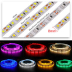 DC12V LED Strip 5050 5054 2835 120 240LEDs/M High Bright White Red Blue Pink Yellow RGB Flexible Ribbon Tape Light Lamp 5m