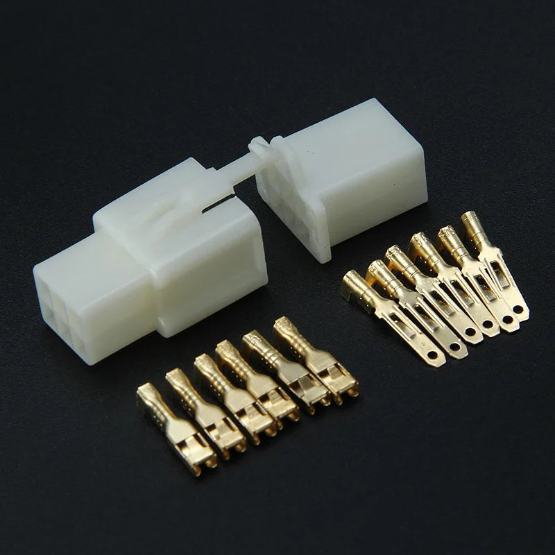 2/5/10 Sets 2.8mm Electrical Wire Connectors Kit Male Female Cable Terminal Plug for Cars Motorcycles 2/3/4/6/9 Pin Options