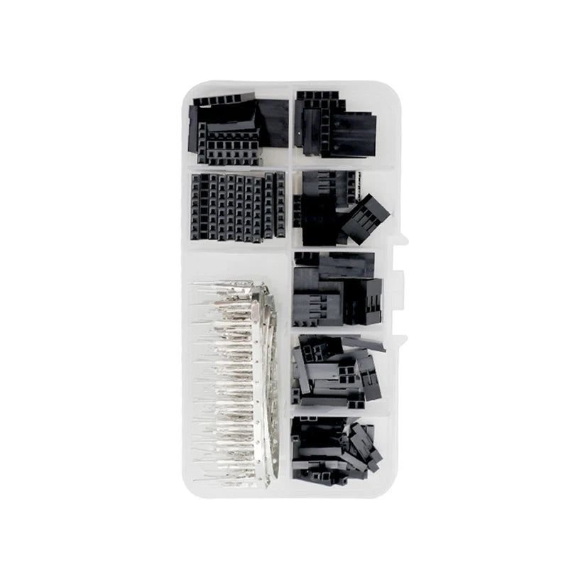 Dupont Connector 2.54mm Cable Jumper Wire Pin Header Housing Kit Male Crimp Pins+Female Pin Terminal Connector Electric Cable