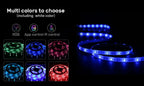 (EU Plug) LED Strip Light RGB Music Sync Color Changing  Sensitive Built-in Mic, App LED Lights DC12V Flexible