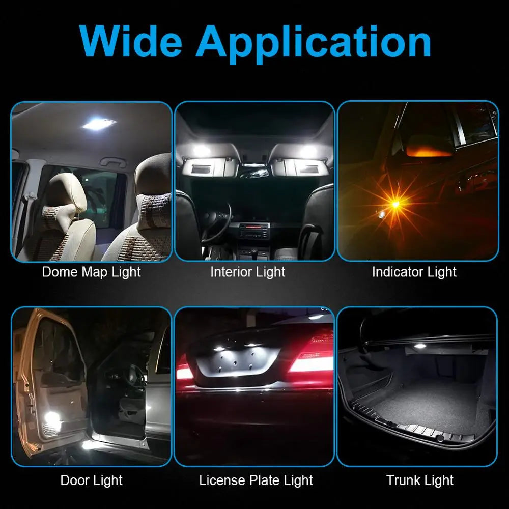 NAO W5W LED Car T10 Bulb 5W5 Auto Interior Light 3030 SMD 12V 24V Automobiles Side Signal Lamp 168 194 Clearance Lighting White