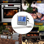 ThermoPro TP-17 Dual Probes Digital Outdoor Meat Thermometer Cooking BBQ Oven Thermometer with Big LCD Screen For Kitchen