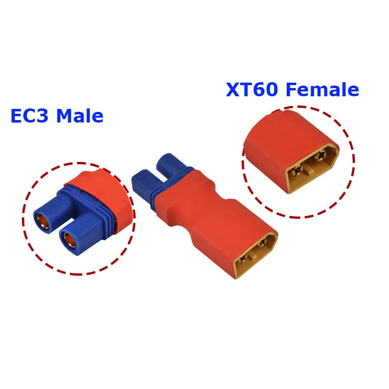 Adapter XT30 XT60 XT90 Traxxas T Plug Deans EC5 EC3 Female to Male HXT 4MM Connectors Plug RC Lipo Battery Control Parts DIY