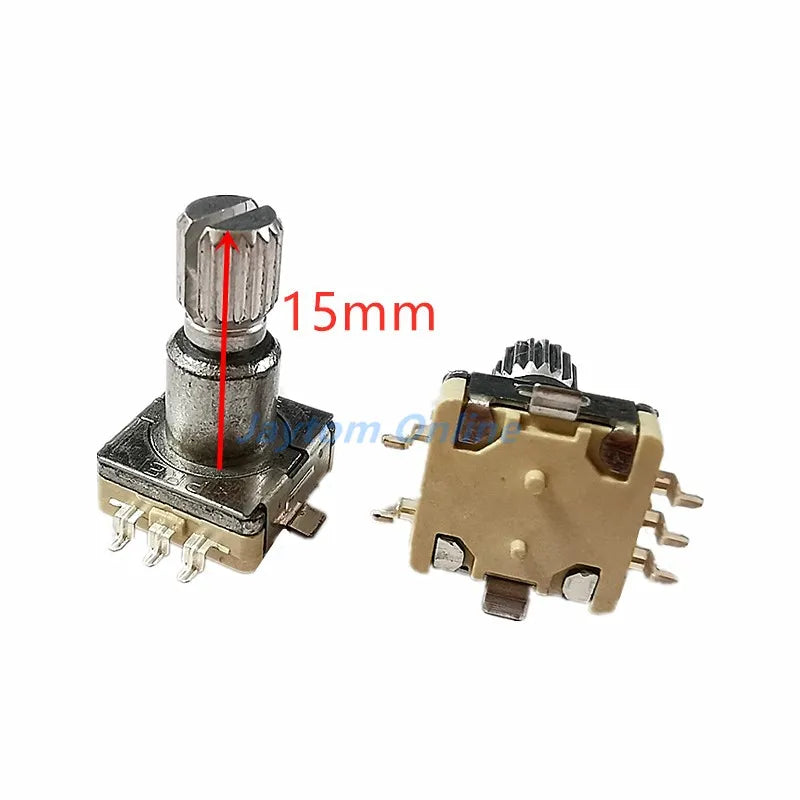 2pcs EC11 Rotary Encoder Code Switch With Push Button30 Position 360 Degree Infinite Rotation SMD 5pin Plum Shaft