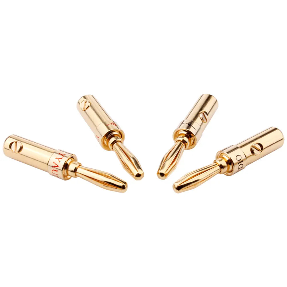 Banana Plug 4mm Alloy Gilding Banana Plugs for Speaker Cable Wire Banana Connector Adapter 8pcs Speaker Banana Plug Adapter