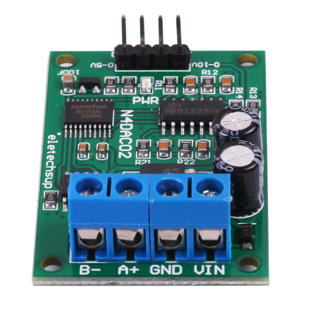 DC 12V 24V RS485 to 4-20mA/0-5V/0-10V Current/Voltage Converter RS485 to DAC Number-mode Conversion Module MODBUS RTU Control
