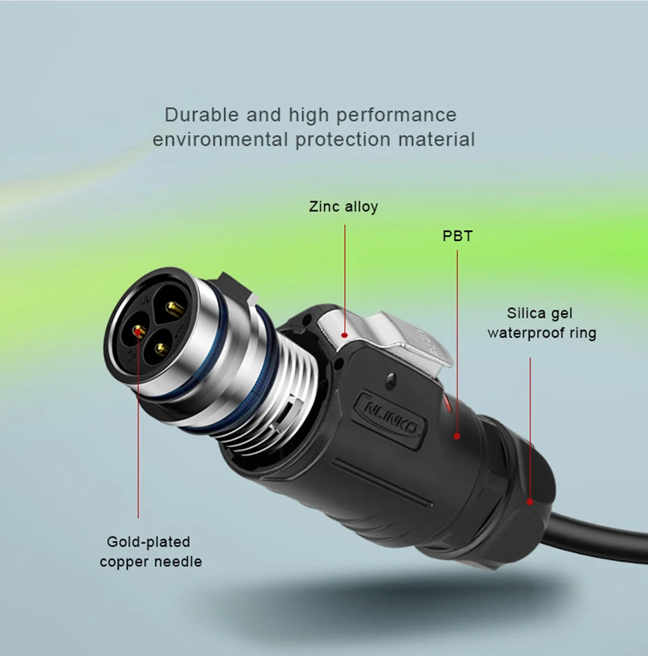 Cnlinko LP24 3 4Pin M24 Aviation Waterproof Power Connector Plug Socket for Radio Audio Visual Video Medical LED UAV Industry