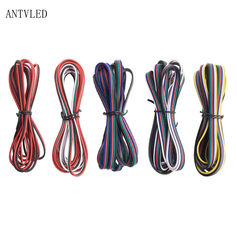 5m/10m/50m/100m 22AWG Led Wire Cable 2pin/3pin/4pin/5pin/6pin For WS2812B WS2811 5050 2835 5730 LED Strip Light