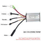 KT Brushless Controller 36V 48V Electric Bike 250W 350W Sine Wave Hall Sensor 15A 17A 6 Mosfet E-bike Scooter Controller Parts