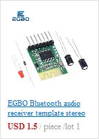 EGBO XY-WRBT Audio Receiver Board, Bluetooth 5.0, MP3 Lossless Decoder, Wireless Stereo Music Module