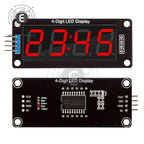0.56inch TM1637 4-Digit LED Digital Display Tube Decimal 7-Segments Available in Multiple Colors
