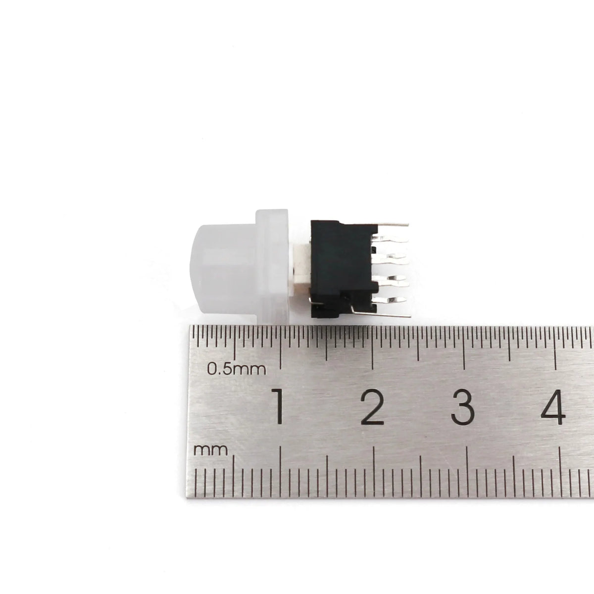 Honyone TS6-A Series Round Top 10mm Cap With LED 6+2 Pin DPDT PCB Mount Mini Push Button Switch