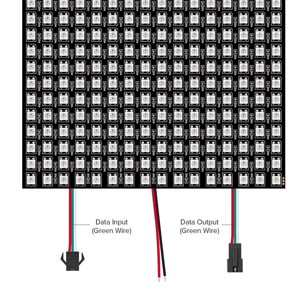 1-10Pcs WS2812B RGB Flexible 16x16 8x32 256Leds Pixel Panel Matrix Screen Led Module WS2812 IC ECO Individually Addressable DC5V