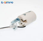 4pcs E17 Porcelain CFL Halogen Chandelier LED Lamp Bulb Base Light Socket Holder with Bracket Ceramic 10cm Silicone Wire
