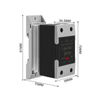 Din Rail Mounted SSR Single Phase Solid State Relay With Heat Sink SSR 10DA 25DA 40DA 60DA 80DA 100DA 120DA