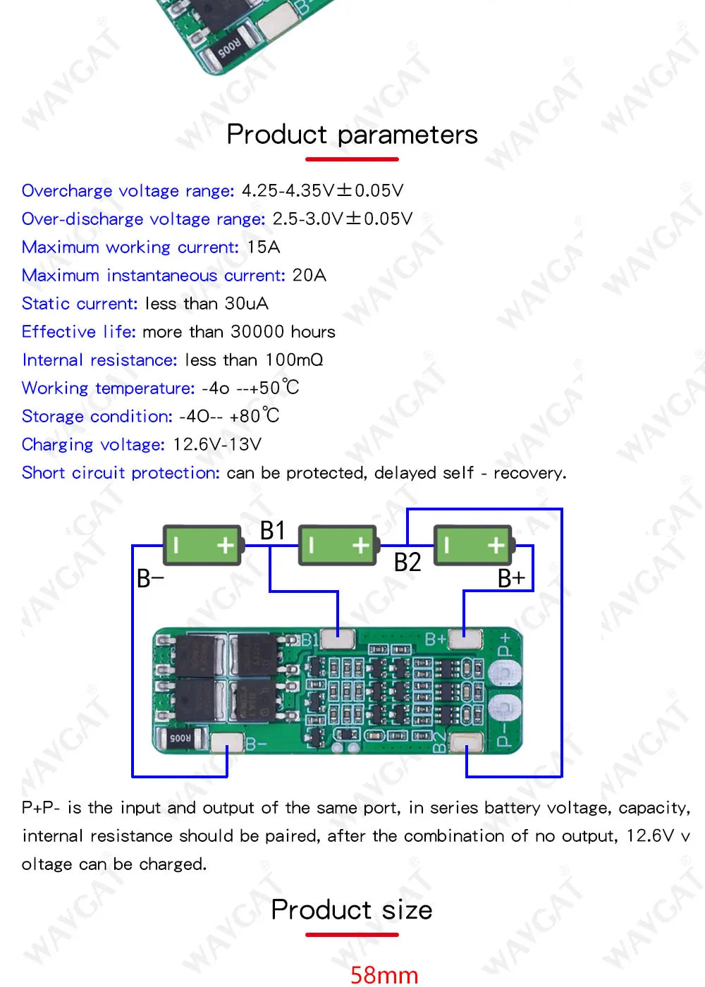 LIZAO 3S 4S BMS 20A 40A 60A 18650 Li-ion Battery Protection Board 11.1V-16.8V Enhanced Balance Charger Module