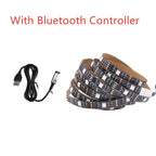 USB LED Strip Light 5 V Volt RGB Waterproof Black PCB 5050 50CM- 5M 5V Led Light USB Tape PC TV Backlight With Remote Controller