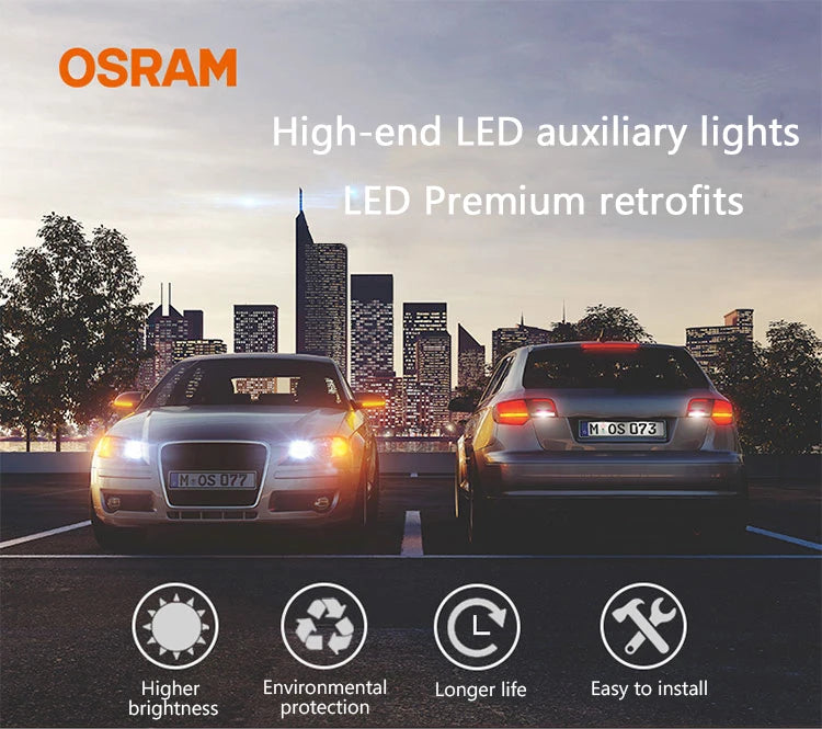 2/4pcs OSRAM T10 W5W LED Bulbs Signal Lamps 6000K White Turn Interior Reading Lights Auto Bulbs Plug&Play 12V LEDriving Advance