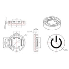 SJMS 5Pcs 6*6*9.5mm 6PIN DIP Through Hole Micro Push Button Tactile Momentary With LED Switch Tact Push Indication  Button mode