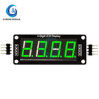 TM1637 4-Digit 7 Segments Digital LED Display Module 0.56 inch Display Tube Decimal Clock Double Dots Module Board for Arduino