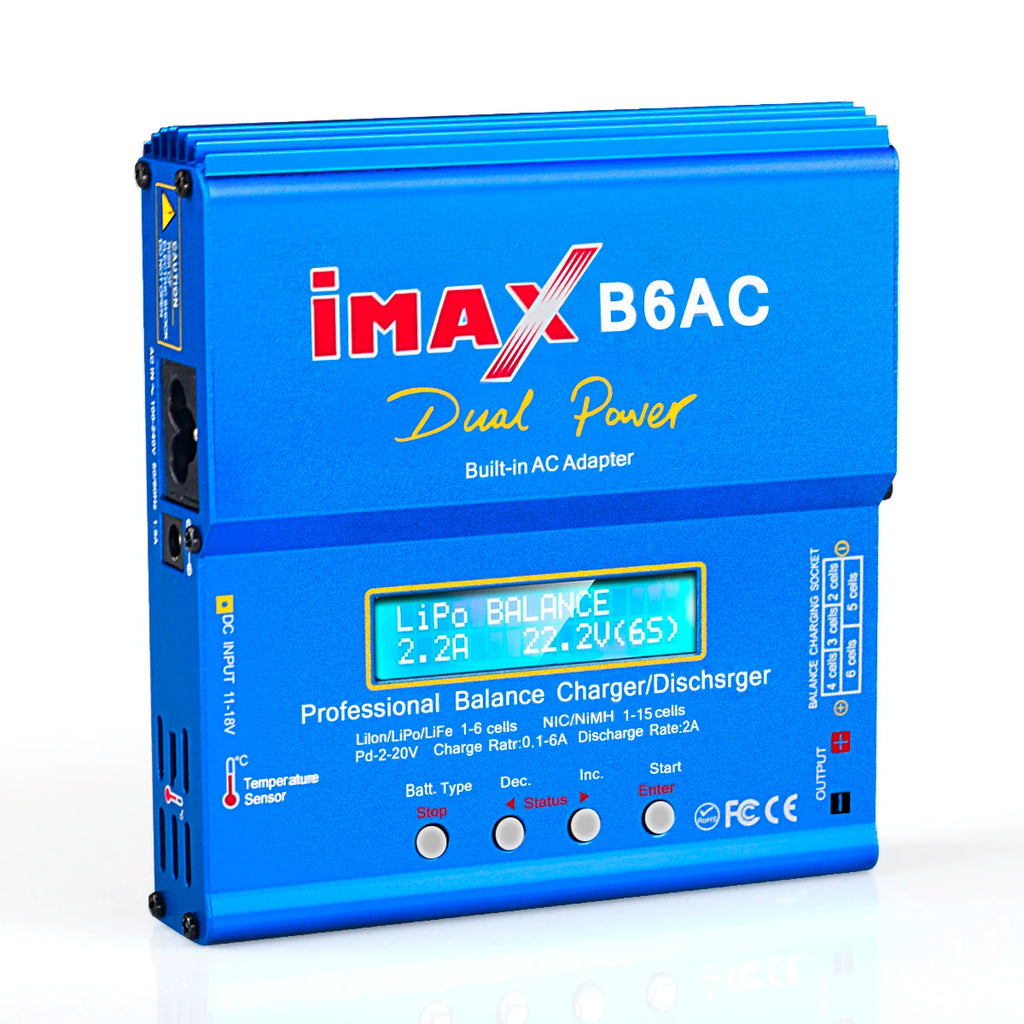 IMAX B6AC 80W RC Charger B6 AC 6A Balance Charger with Digital LCD Screen Li-ion LiFe Nimh Nicd PB Lipo Battery Discharger