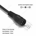 5.5mm 2.1mm 1 To 2/3/4/5/6/8 Way DC Power Splitter Cable 5V 12V Power Adapter Connector Cord For LED Strip Lights CCTV Camera