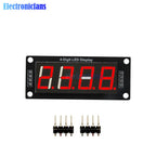 0.56 inch 4-Digit 7 Segments Digital Tube Clock Module Double Dots Blue Yellow White Green Red LED Display TM1637 For Arduino