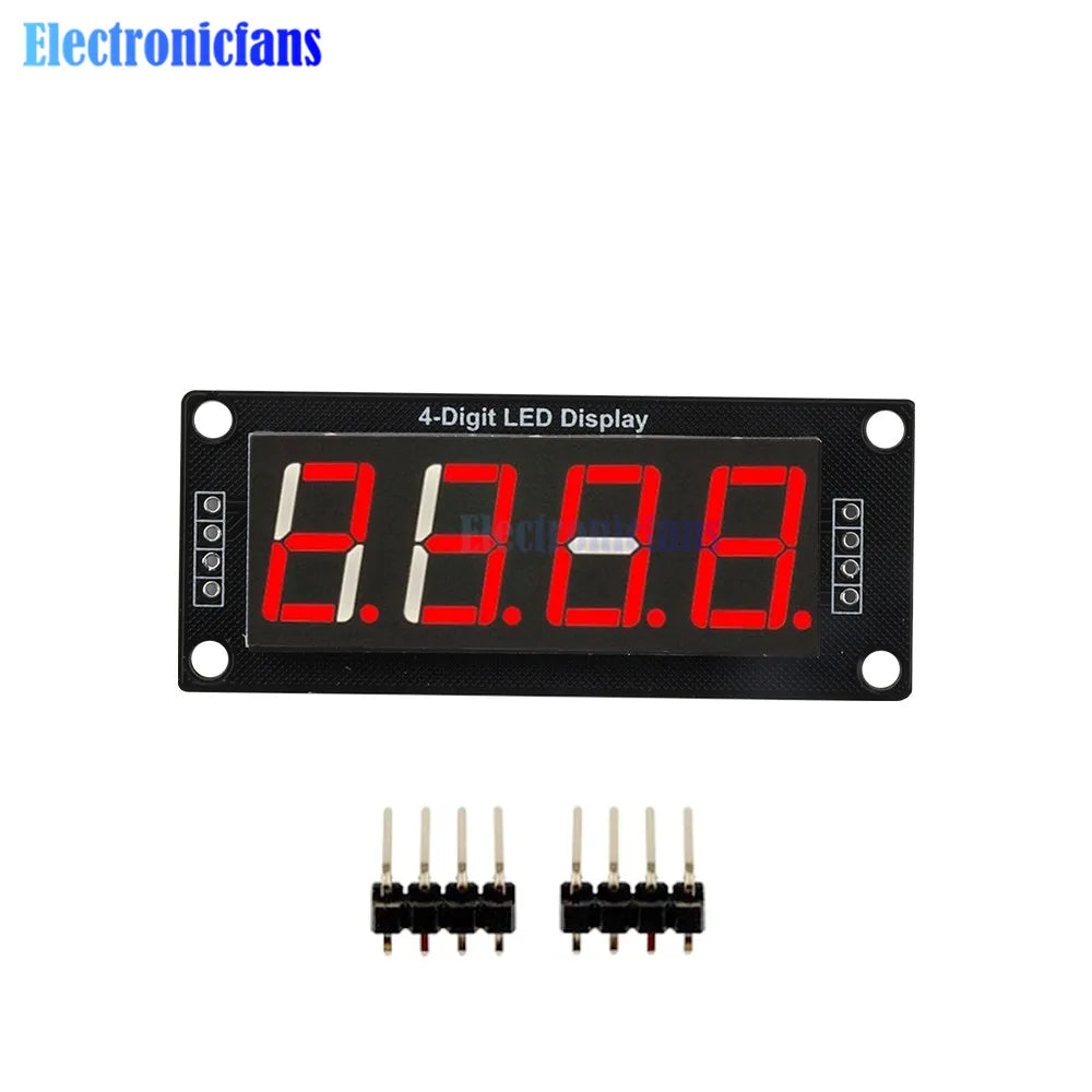 0.56 inch 4-Digit 7 Segments Digital Tube Clock Module Double Dots Blue Yellow White Green Red LED Display TM1637 For Arduino