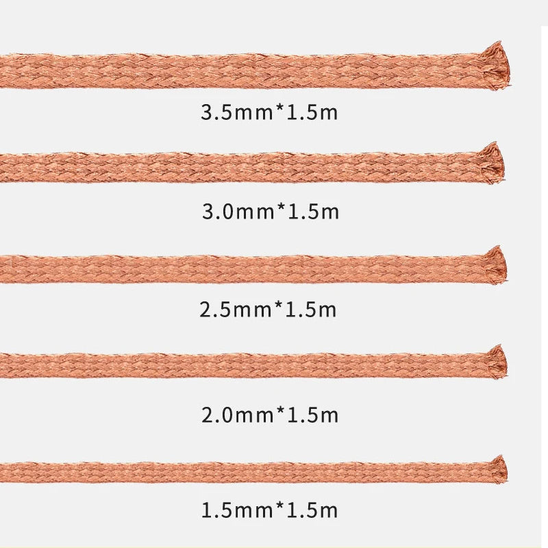 10pcs/Lot Mechanic Solder Wick Remover Desoldering Braid Wire Sucker Cable Wire 1.0/1.5/2.0/2.5/3.0/3.5/4.0mm Welding Accessory