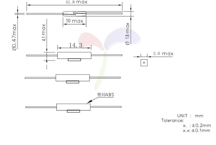 20Pcs/5pcs Reed Switch Magnetic Induction Switch Normally Open Normally Closed NO NC Conversion Sensor Induction 4*28MM 1.8*10