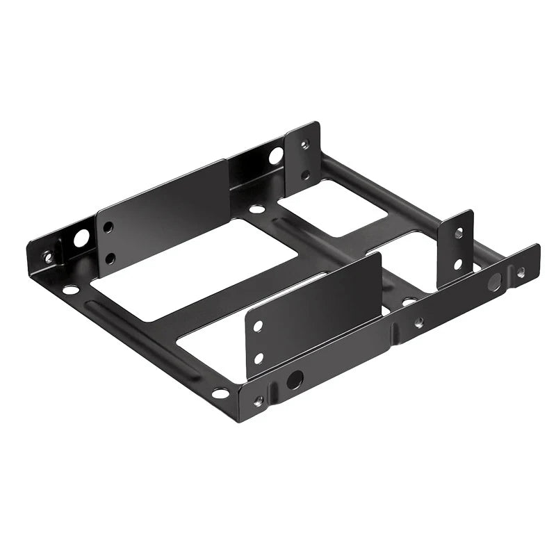 50CM SATA 3 Data & Molex Splitter Power Adapter Cable w/ 2X 2.5 SSD to 3.5 Internal Bay Hard Disk Mounting Bracket Kit-Metal