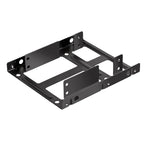 50CM SATA 3 Data & Molex Splitter Power Adapter Cable w/ 2X 2.5 SSD to 3.5 Internal Bay Hard Disk Mounting Bracket Kit-Metal