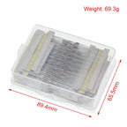 TZT 1/8W 5% 640pcs 64 Values 1R - 10MR 0.125W Carbon Film Resistors Assorted Kit Set