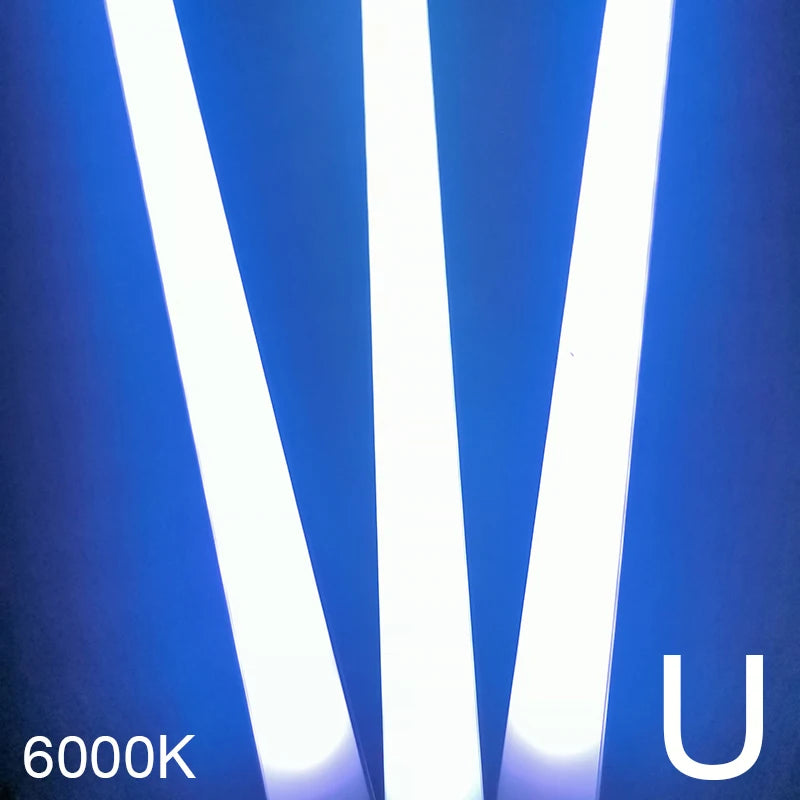 1-10 PCS LED Rigid Strip DC12V 50CM 20 Inch SMD5730 36LEDs U/V-Shaped Flat LED Aluminum Channel Rigid Strip for Indoor Lighting