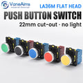 22mm LA36M Push Button Switch Momentary Reset Self Locking Power Button Switch Red Green Blue Yellow Black 12V 24V 220V 10A