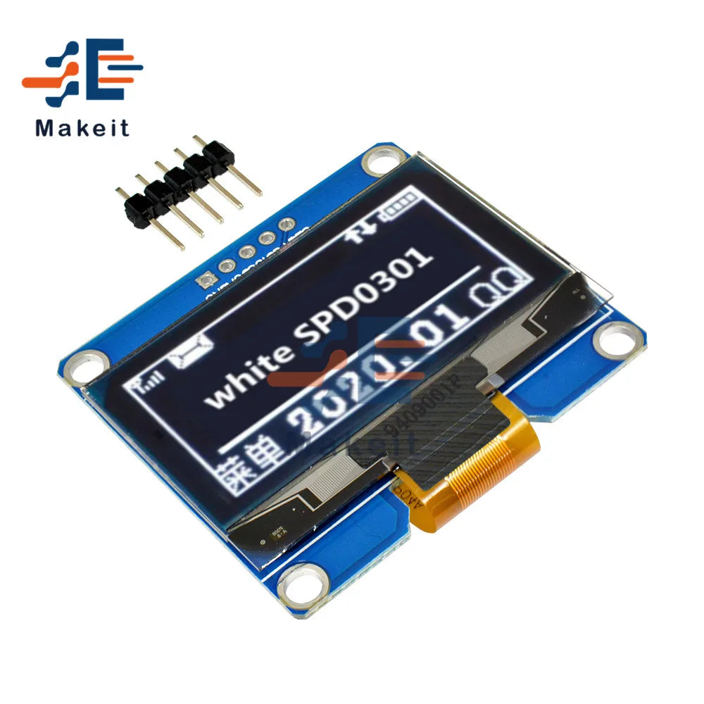 1.54 Inch OLED Module 5 Pin 7 Pin White Blue Yellow SPI IIC I2C Interface SSD1309 SPD0301 Driver 128x64 Display Screen Board