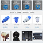 1PC Powercon Connector 3 pins 20A 250V NAC3FCA NAC3FCB Male Plug For Electric Drill LED Screen Stage Lighting Power Connecting