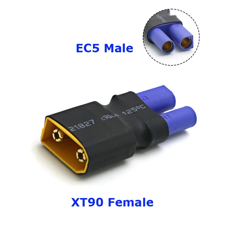 Amass Adapter XT60 to XT90 EC5 EC3 TRX T Deans XT30U Female Male Connectors 4.0mm Banana Plug RC Lipo Battery Control Parts DIY