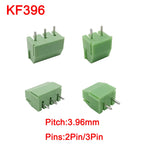 10Pcs KF128 2Pin 3Pin Screw Type PCB Terminal Block Wire Connector 2.54mm/3.5/3.96/5.0/5.08/7.5mm Straight Pin Splice Terminals